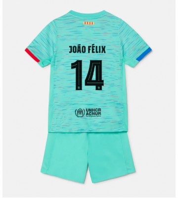 Barcelona Joao Felix #14 Tercera Equipación Niños 2023-24 Manga Corta (+ Pantalones cortos)